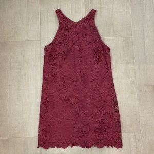High neck shift dress